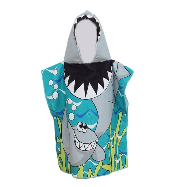 Toystoory Toalla de baño para bebé, toalla de playa con capucha para niño pequeño, toallas de baño sin mangas con dibujos animados lindos Deportes acuáticos uno