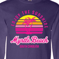 thumbnail image 4 of Inktastic Summer Enjoy the Sunshine Myrtle Beach South Carolina Pink Long Sleeve T-Shirt, 4 of 5