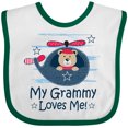 thumbnail image 3 of Inktastic Grammy Loves Me Grandson Bear Boys Baby Bib, 3 of 4
