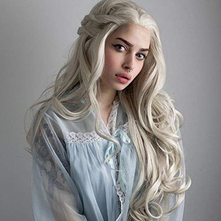 Imstyle Blonde Lace Front Wigs Long Wave Synthetic Hair Wigs For