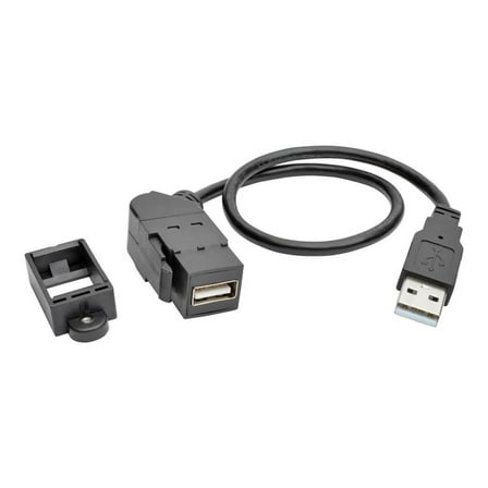 Tripp Lite 1ft USB 2.0 Hi-Speed All-in-One Keystone/Panel Mount Extension Cable