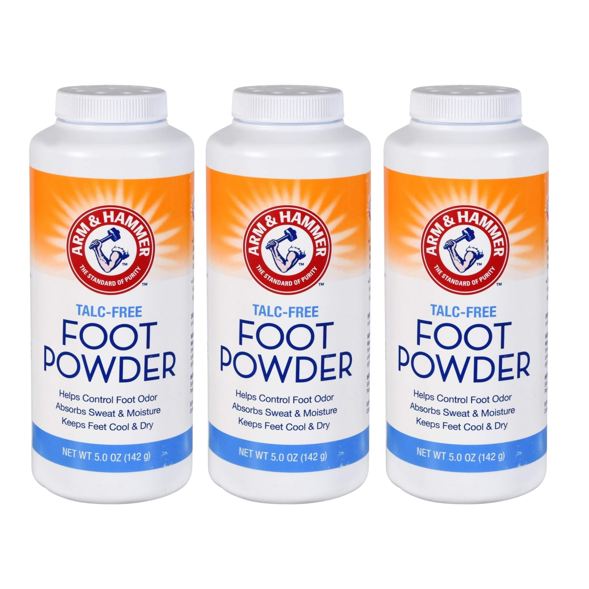 Arm & Hammer TalcFree Foot Powder 5Oz Foot Odor Eliminator for Shoes & Feet LongLasting, Fast