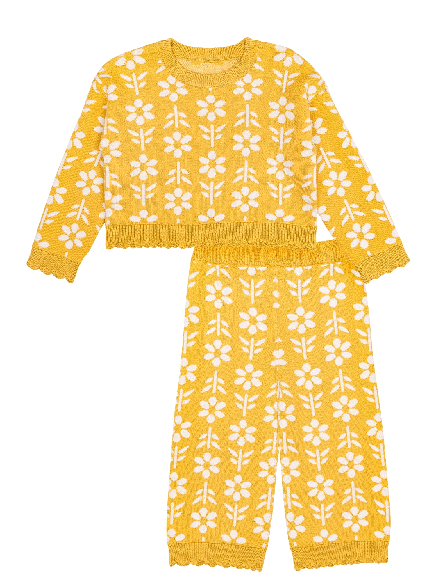 Modern Moments by Gerber Toddler Girl Jacquard Sweater and Legging Set, 2-Piece, Sizes 12 Months - 5T