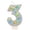 Number 3, variant on Goleeg Birthday Candles - Number 3 Candle, Colorful Macaron Candles, Cake Decorations, Theme Party Supplies