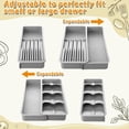 thumbnail image 6 of 2 Piece Knife Silverware Drawer Organizer Compact Utensil Storage Tray Kitchen Accessory, 6 of 8