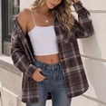thumbnail image 6 of Plaid Flannel Shirt Women Button Down Shackets Long Sleeve Fall Tops, S, 6 of 6