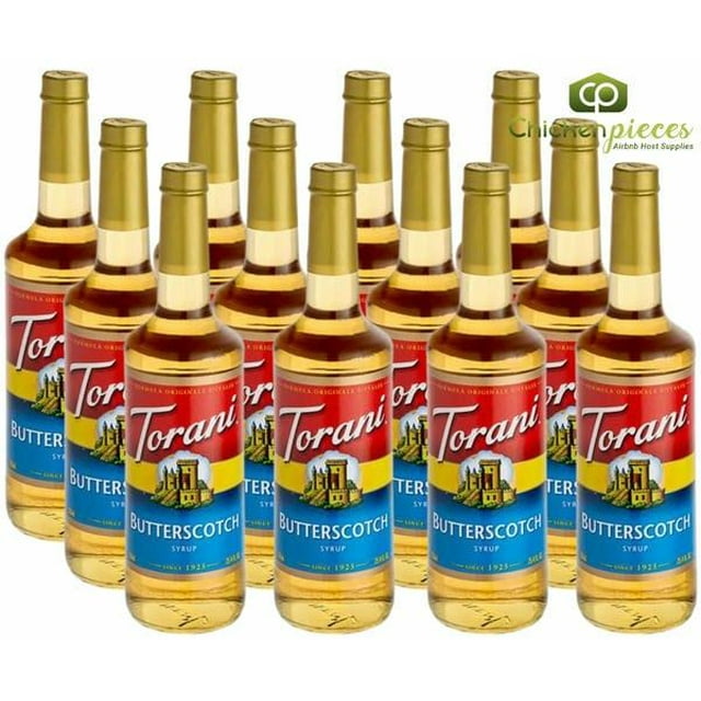 Torani Butterscotch Syrup – Creamy Browned Butter, Deep Caramelized Sugars & English Confectionery Nostalgia, 750 mL (25.36 oz) Premium Glass Bottle