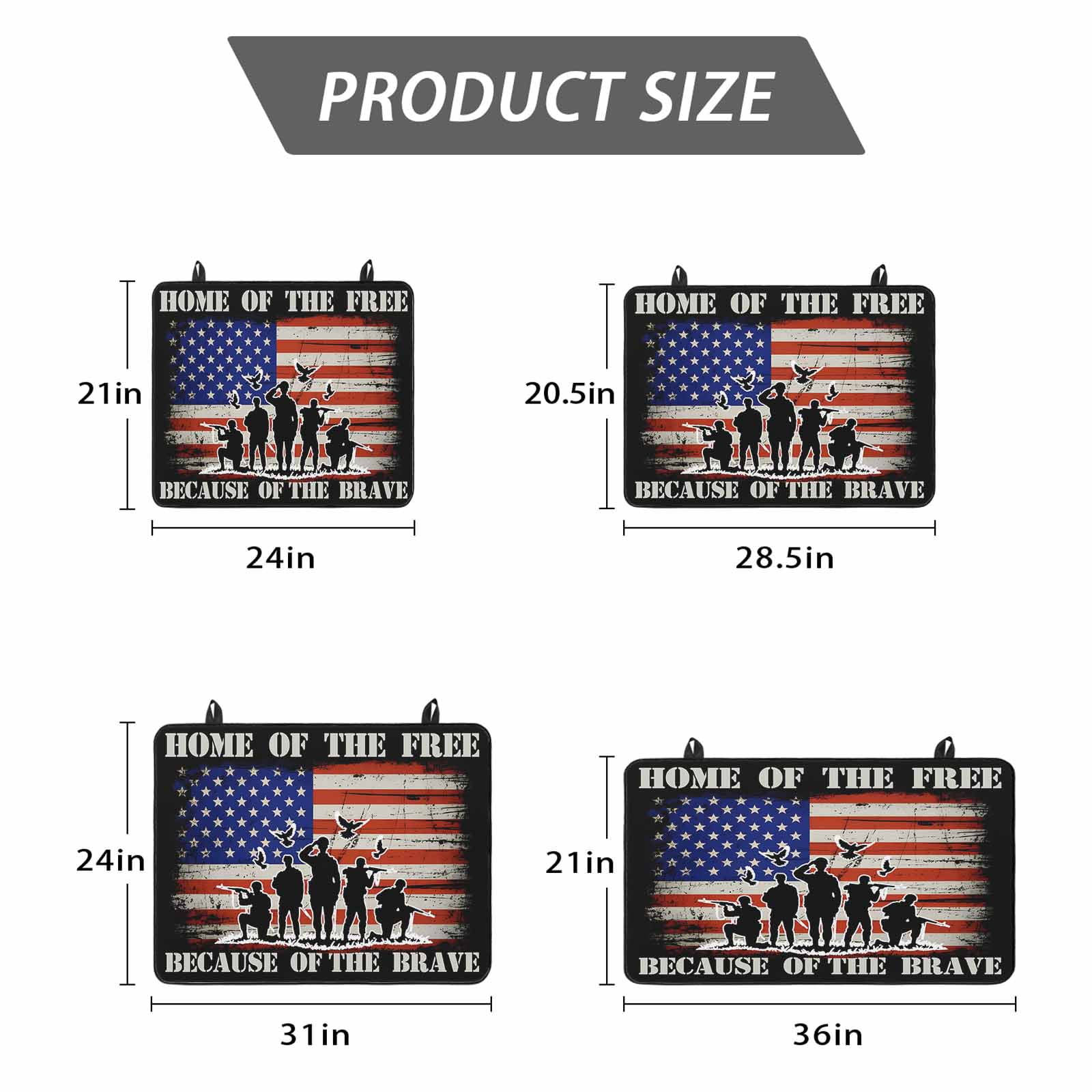 Independence Day Stove Top Cover for Electric Stove, Heat-proof & Non Slip Glass Top Stove Cover Protector, 4th of July American Flag Farmhouse Kitchen Flat Cooktop Rubber Mat 24x21 Inches