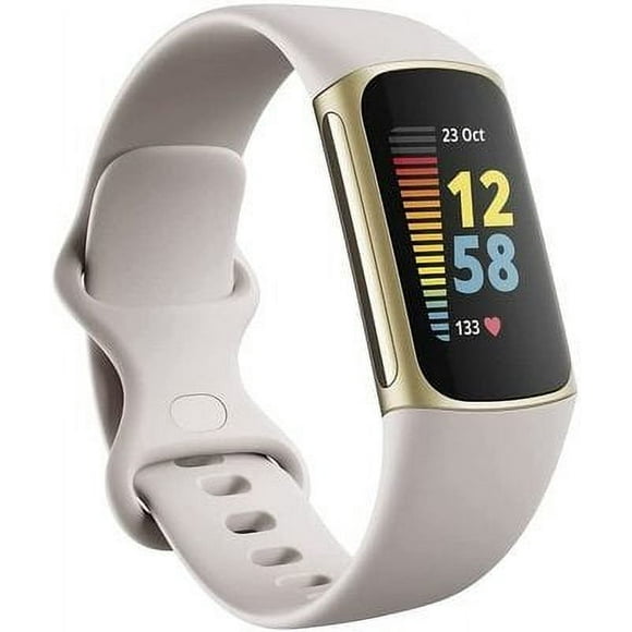 Charge 5 Advanced Health and Fitness Tracker with Built-in Gps, SmartWatch,Stress Management Tools, Sleep Tracking, 24/7 Heart Rate and More white