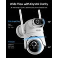thumbnail image 3 of Solar Security Cameras Wireless Outdoor,Dual-Lens 2K PTZ Cameras for Home Security, 360° View, PIR AI Human Detection, NVR, 32GB Local Storage, No Monthly Fees, 3 of 11