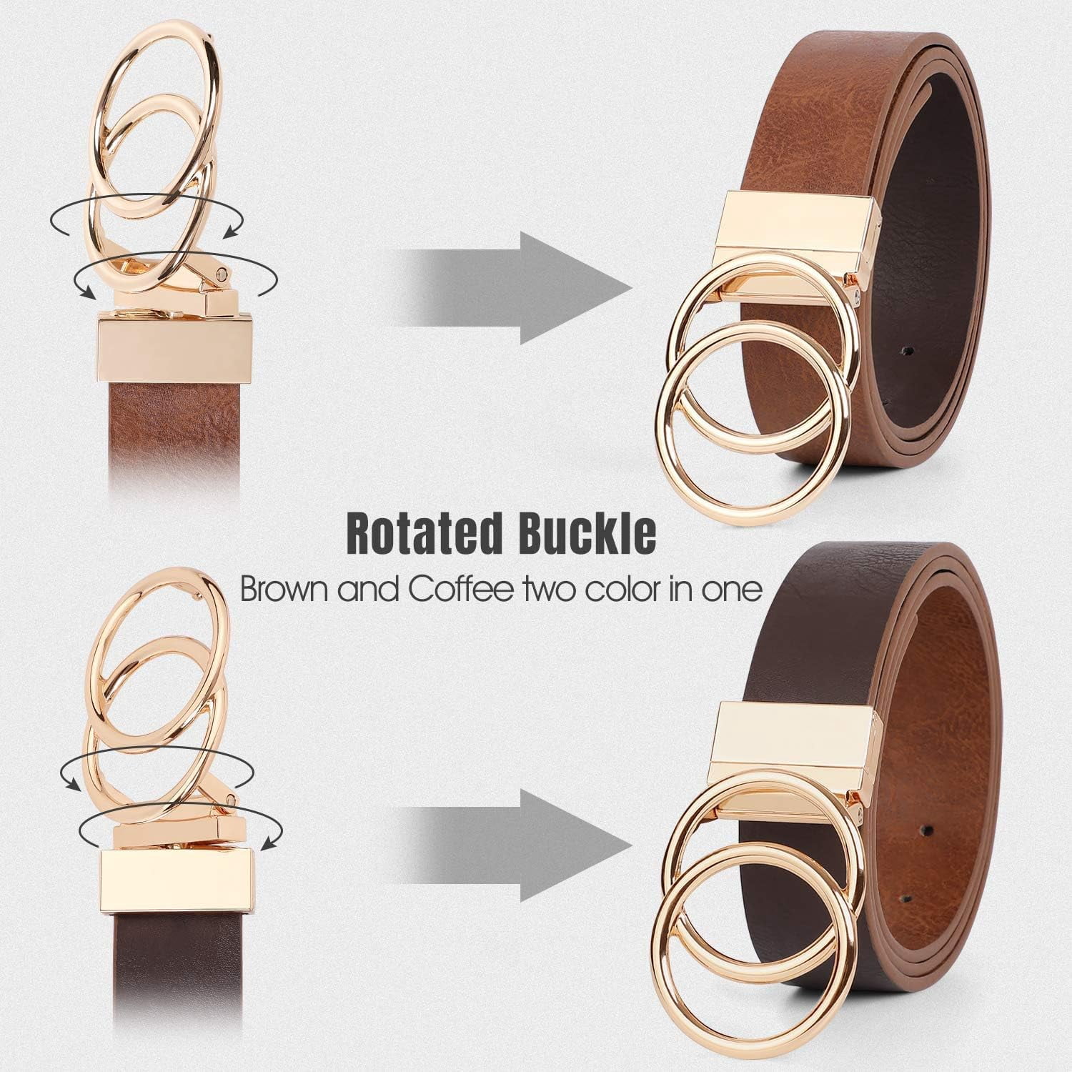 Women Leather Belt, Reversible Belt, Leather Waist Belt for 