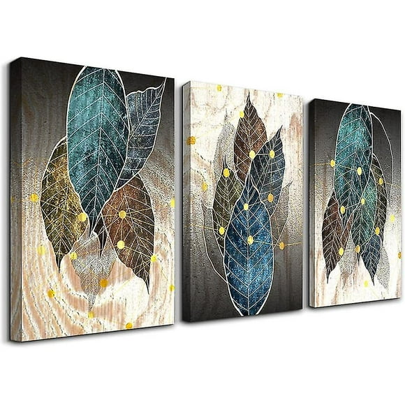 Canvas pictures cafe library colorful leaves wall pictures living room paintings nature plant style prints office kitchen bathroom bedroom art prints