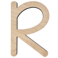thumbnail image 1 of 5" Tall BIRCH Wood Letter R | 1/4" Thick | Wood Craft Letter | Krafty Supply Lego House Font | Script Font, 1 of 3