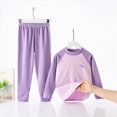 thumbnail image 4 of CAUYDYBoys Girls Soft Cotton Sleepwear Set Long Sleeve Pajamas with Pants 2PCS Kids Comfort Loungewear Cute Nightwear Set(L101-Purple,7-8 Y), 4 of 7