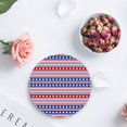 thumbnail image 4 of RYLABLUE Independence Day American Flag Set of 6 Round Coaster for Drinks, Absorbent Ceramic Stone Coasters Cup Mat with Cork Base for Home Kitchen Room Coffee Table Bar Decor, 4 of 5