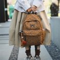 thumbnail image 6 of Yucurem Large Capacity Aesthetic Corduroy Bow Printed Backpacks, Lightweight Coquette Backpack with Bowknot for Travel Work Daily Use (Brown), 6 of 6