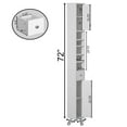 thumbnail image 7 of 72 Inches Narrow, Tall and Space Saving Multi-Purpose Freestanding White Linen Tower - Ideal as Bathroom Organizer, Toilet Paper Cabinet and Kitchen Cabinet, 7 of 7