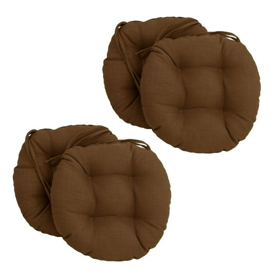 Blazing Needles 16-inch Spun Polyester Solid Outdoor Round Tufted Chair Cushion