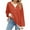 Orange, variant on Women's Fashion No-Cap V-Neck Solid Color Long Sleeve Sweatshirt Black S