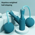thumbnail image 1 of 1 Pair Skipping Rope Non-Slip Handle Comfortable Grip Long Lasting Wear-resistant Durable Speed Training Ball Bearing Speed Weighted Jump Rope for Daily Using, 1 of 7
