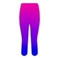 thumbnail image 5 of Women's High Waisted Cropped Yoga Pants, Elastic Waistband Soft Comfortable Solid Color Capri Pant, Lounge Athletic Pajama Bottoms for Everyday Wear, Four Seasons BU1 L, 5 of 8