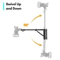 thumbnail image 4 of Wall Mounting Triangle Boom Arm Light Stand for Photography Strobe Light Monolight Softbox Reflector Ring Light Aluminum Alloy 5kg Load Capacity 180° Rotatable, Max. Length 130cm/ 51.2in, 4 of 7