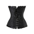 thumbnail image 5 of MISS MOLY Women's Lace Up Boned Plus Size Overbust Corset Bustier Bodyshaper Top, 5 of 7