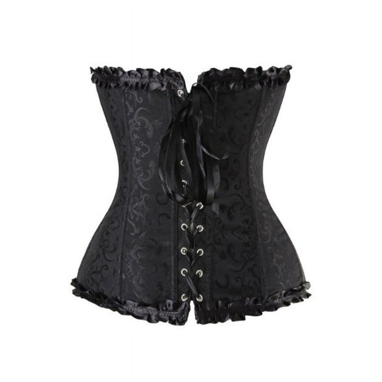 MISS MOLY Women's Lace Up Boned Plus Size Overbust Corset MISS MOLY Women's Lace Up Boned Plus Size Overbust Corset