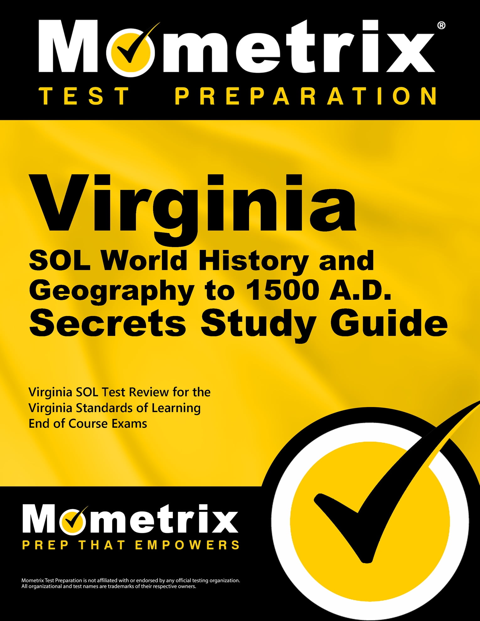 Buy Virginia Sol World History and Geography to 1500 A.D. Secrets Study