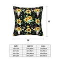 thumbnail image 2 of Throw Pillow Covers, Sunflower Skull Boho Soft Square Pillow Cases with Invisible Zipper for Couch Bed Sofa, Farmhouse Fall Home Decor 12"x12", 2 of 7