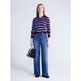 thumbnail image 2 of Free Assembly Women's and Women's Plus Polo Sweater with Long Sleeves, Lightweight, Sizes XS-4X, 2 of 5