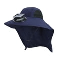 thumbnail image 1 of Naiovety Sombrero solar para actividades al aire libre con repelente al agua, sombrero de pesca, sombrero de pescador, sombrero para el sol con Escalada Azul marino, 1 of 6