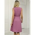 thumbnail image 5 of LAVA Women's V-Neck Midi Summer Dresses Bohemian Sleeveless Lace Stitch Dress (Purple, XL), 5 of 9