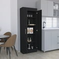 thumbnail image 4 of Wooden Cabinets, Nepal Pantry Cabinet, Space-Efficient 2-Door Design with Multiple Shelves, Black Living Room Cabinets,Engineered Wood Cabinets With Doors, Furniture Primary Living Space Cabinets, 4 of 6