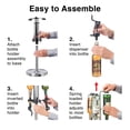 thumbnail image 5 of OGGI Professional 3-Bottle Revolving Liquor Dispenser Stainless Steel, 5 of 5