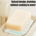 thumbnail image 6 of ROLKFUK Organizing Racks Bathroom Soap Dish Suction Cup Wall Mounted - No Drilling White Plastic Soap Holder with Drainage & Anti-Slip, Space Saving for Shower Sink, Bathroom Storage Rack, 6 of 6