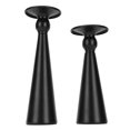 thumbnail image 3 of Black Candle Holder, Smoothing 2Pcs Exquisite Texture Pillar Candle Holder Retro Style  For Home ANGGREK Pillar Candle Holder, 3 of 8