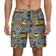 thumbnail image 2 of Goofa Funny Construction Printed Men's Swim Trunks Board Shorts Quick Dry Mens Swimming Trunks with Compression Liner,Breathable Fit Hawaii Beach Shorts-3X-Large, 2 of 9
