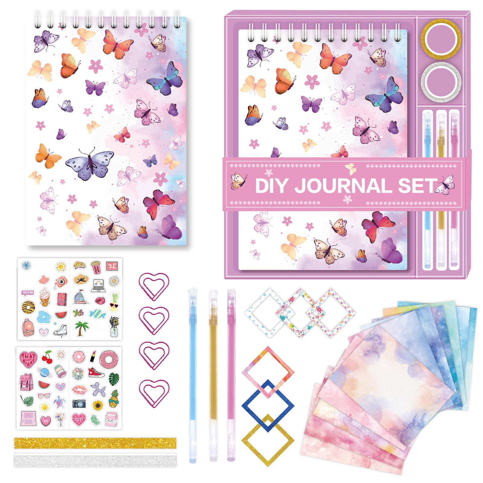 DIY Journal Kit for Girls - Great Gift for 8-14 Year Old Girl - Cool Birthday Gifts Ideas for Teens - Fun, Cute Art & Crafts Kits for Tween Teenage Kids - Scrapbook & Diary Supplies Toy Set