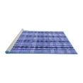 thumbnail image 2 of Ahgly Company Machine Washable Indoor Round Abstract Blue Modern Area Rugs, 3' Round, 2 of 4