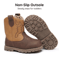 thumbnail image 6 of Apakowa Baby & Toddler Cowboy Boots for Boys Girls Infant Baby Cowboy Cowgirl Western Boots Round Toe All Seasons 6-36 Months (Infant/Toddler), 6 of 7
