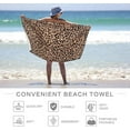 thumbnail image 2 of Beach Towel, Bath Towel, Oversized Sand Free Towel, Soft Bath Camping Swim Pool Gym Yoga Towels, Blanket Absorbent Beach Travel Towel for Kids Adults, 60x30IN, Leopard Print, 2 of 7