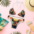 thumbnail image 6 of Retro Cat Detachable Sponge Adjustable Strap Bikini Set Two-Pack Swimsuit Swim Suit - Beach Pool Vacation Club, 6 of 6
