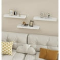 thumbnail image 4 of White Floating Shelves for Wall, 24" Rustic Wood Deep Wall Mounted Shelves with Invisible Brackets for Decor & Storage, Floating Shelf for Living Room, Bathroom (Set of 3), 4 of 8