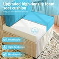 thumbnail image 5 of Kimunuk 9 Pcs Outdoor Patio Replacement Cushions,Waterproof Cushions for 4-Seat Outdoor Sectional Sofa Couch, Lake Blue, 5 of 6