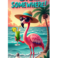thumbnail image 4 of Tropical Flamingo Summer Beach Banner Decorative Pink Bird Palm Trees Vacation for Beach Party Outdoor Picnic Poolside, 4 of 6