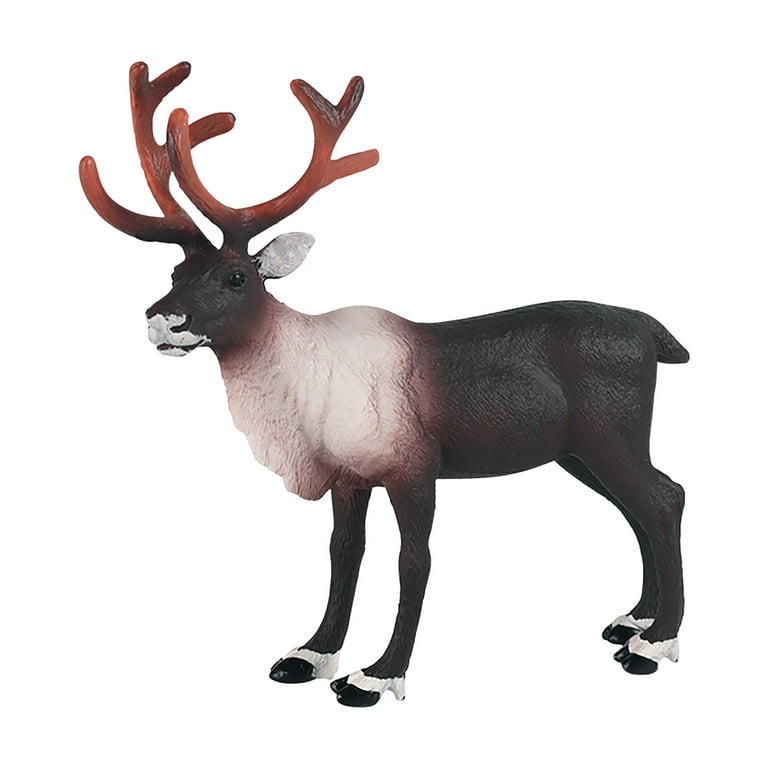 Heiheiup Children's Animal Model Static Solid Male Red Deer Deer White Deer  Toy Christmas Ornaments Arts And Crafts for Kids Ages 3-5 Boys 