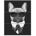 thumbnail image 2 of French Bulldog Fashion Portrait - Animal Canvas Art Print, 2 of 3