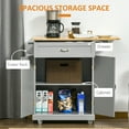 thumbnail image 4 of HOMCOM Foldable Kitchen Island with Storage Drawer, Rolling Utility Cart, 4 of 10