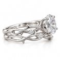thumbnail image 2 of vylahjewellery Oval Cut Moissanite Ring, Twisted Engagement Ring for Women, Unique Stackable Wedding Bridal Set Ring, 2 of 9